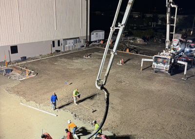 Concrete surface and striping detail of large parking lot by Zamora Concrete in Stuart, FL