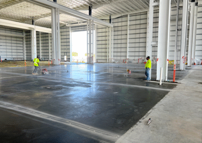 Zamora Concrete project at SpaceX hangar – industrial concrete foundation and slab work