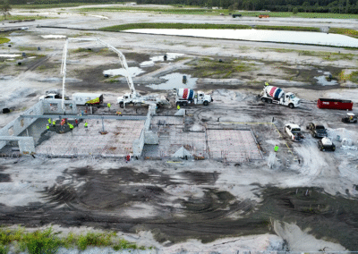 Exterior concrete work at Glynclea Golf Course Pro Shop by Zamora Concrete