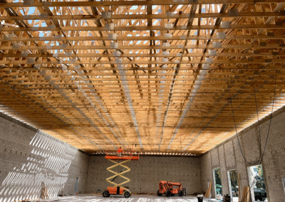 Concrete being poured for large-scale private garage by Zamora Concrete