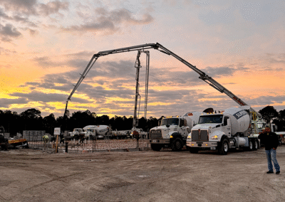 Concrete slab installation at storage unit facility in Stuart, Florida by Zamora Concrete