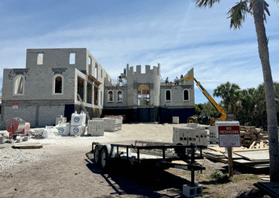 Concrete shell of oceanfront Vero Beach residence built by Zamora Concrete